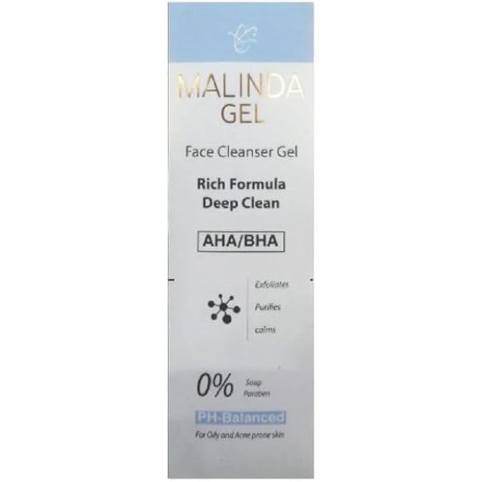 MALINDA GEL FACE CLEANSER AHA&BHA 250ML - Image 2